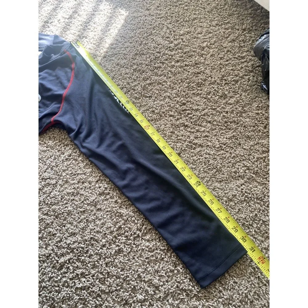NORTH FACE Vapor Wick Shirt Men's XL Black Red‎ 1/4 Zip Long Sleeve